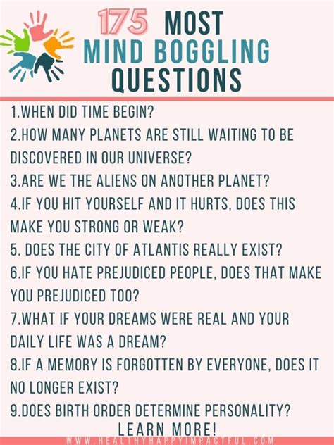 mind boggling questions about life.